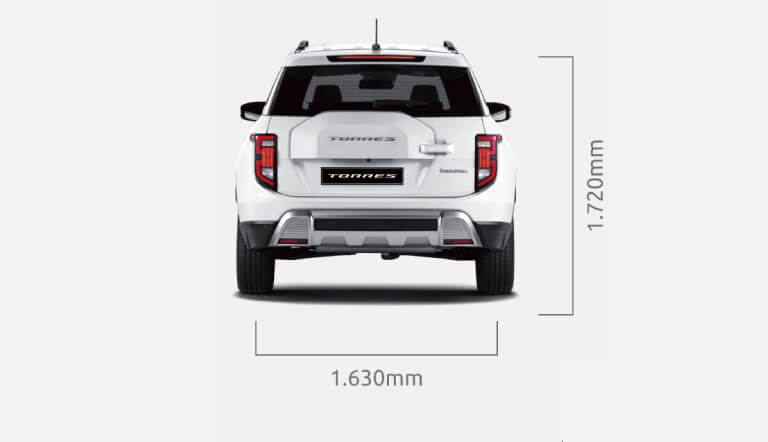 kgm-torres-hybrid-back Diagrama técnico de batería de Litio-Ion 350V y 1.86 kWh para KGM Torres Hybrid 2026 - Sistema de alto voltaje híbrido