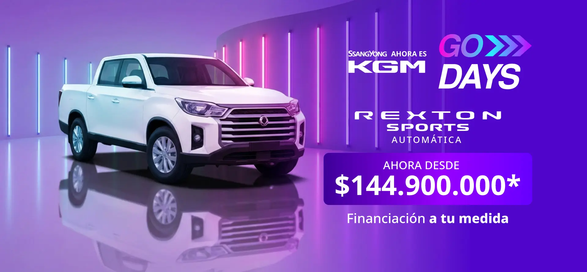 Camioneta Pick-up KGM Rexton Sports Automática equipada en oferta KGM Days.