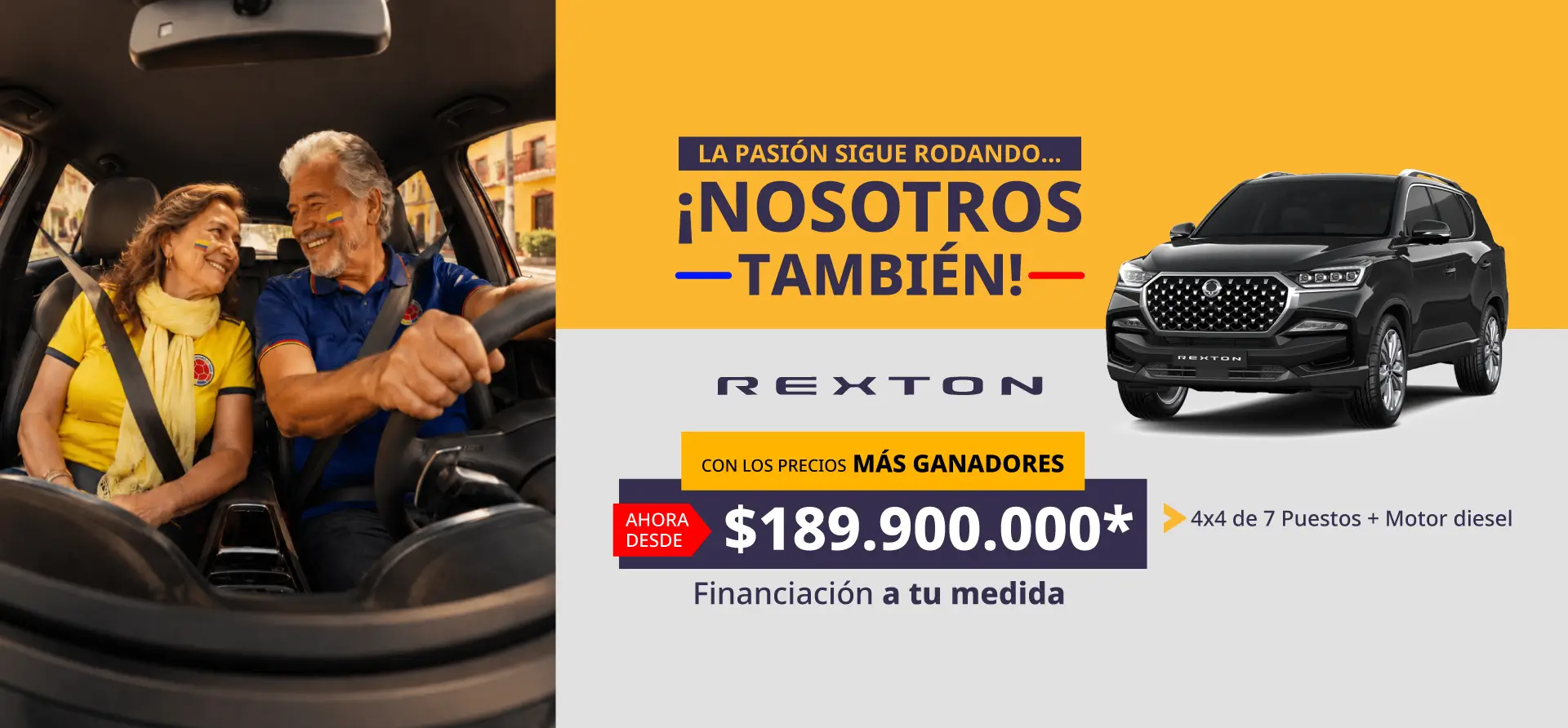 Camioneta Premium Ssangyong Rexton de 7 puestos con tracción 4x4 y motor diésel en oferta en Colombia por $189.900.000.