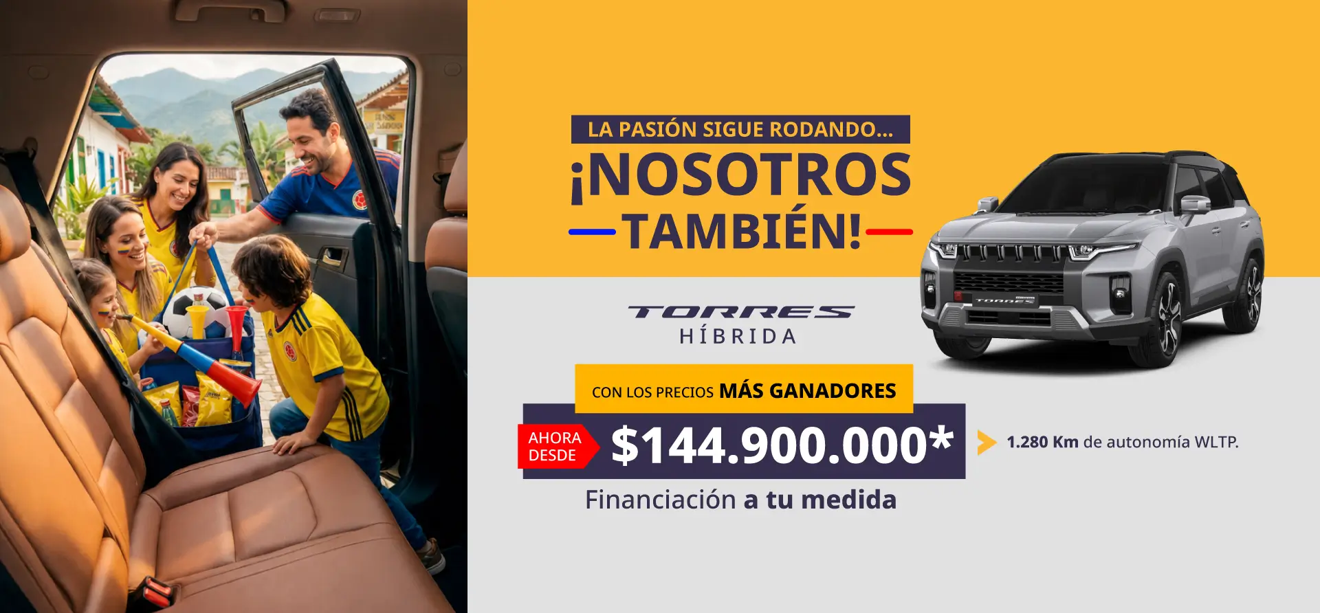 Nueva camioneta Ssangyong Torres Híbrida color plata con hasta 1.280 kilómetros de autonomía en Colombia por $144.900.000.